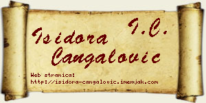 Isidora Čangalović vizit kartica